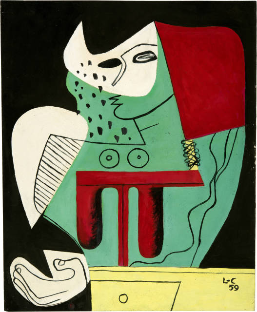 Le Corbusier : Femme en buste sur le thème de 'La Pyréné..., 1959