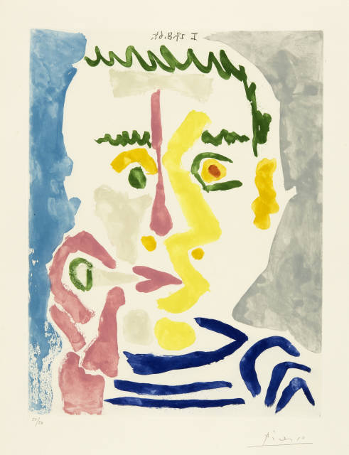Pablo Picasso : Fumeur à la cigarette blanche, Mougins, 27 August 1964