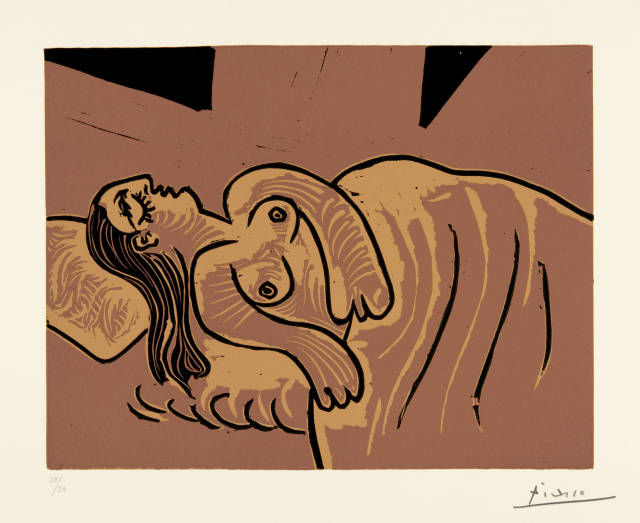 Pablo Picasso : Dormeuse, Mougins, 5 April 1962