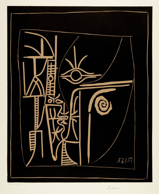 Pablo Picasso : Visage, Mougins, 17 January 1963