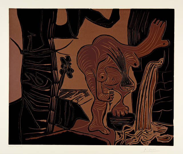Pablo Picasso : Femme à la source, Mougins, 20 April 1962