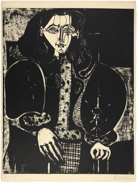 Pablo Picasso : Femme au fauteuil n°1 (d'après le rouge), 16 January 1949