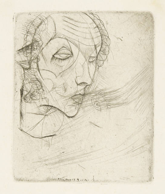 Egon Schiele : Selbstbildnis, Before 8 May 1914, printed in 1922