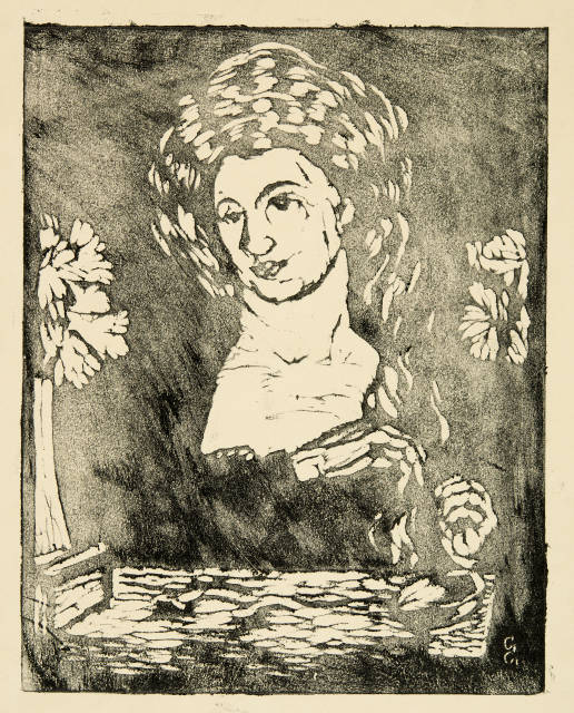 Giovanni Giacometti : Toeletta della sera II - Portrait Annetta ..., 1911