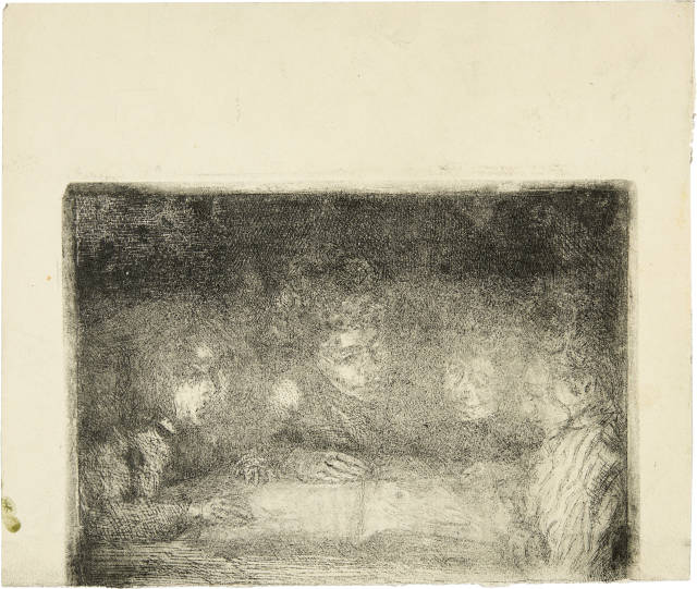 Giovanni Giacometti : Alberto, Diego, Ottilia und Bruno beim Lesen, Around 1912