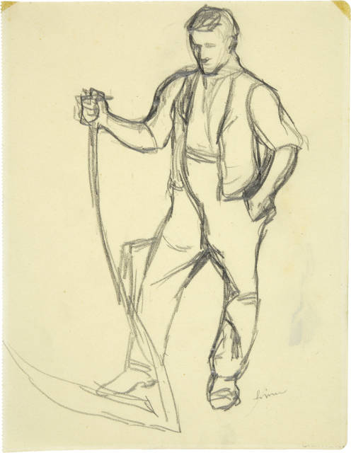 Carl August Liner : Mäher. - Appenzeller Senn, 1912 - Around 1910