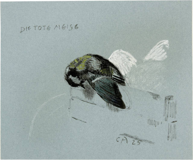 Cuno Amiet : Die tote Meise, 1925