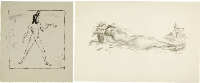Cuno Amiet : Die Freude. - Liegender Frauenakt , 1918, 1939 