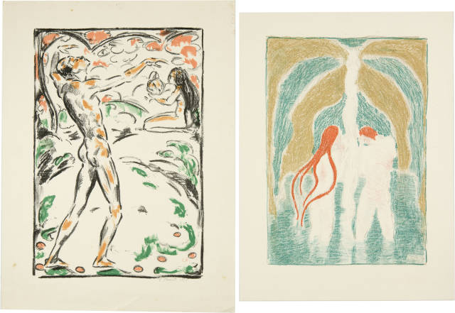 Cuno Amiet  : Der entzückte Jüngling. - Der Jungbrunnen , 1915; 1917