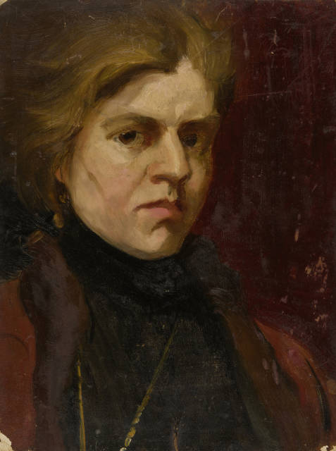 Elena Luksch-Makowsky  : Selbstbildnis (Schwanger) , 1901