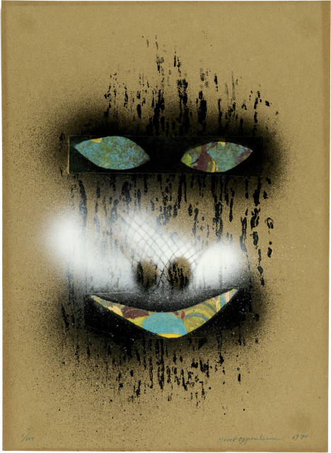 Meret Oppenheim  : Gesicht-Affe-Gespenst-verschleierte Frau-usw. ..., 1970 