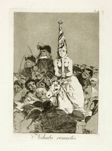 Francisco de Goya  : No hubo remedio - Es gab kein Mittel mehr -  ..., 1796–1798, 1. Ausgabe von 1799 