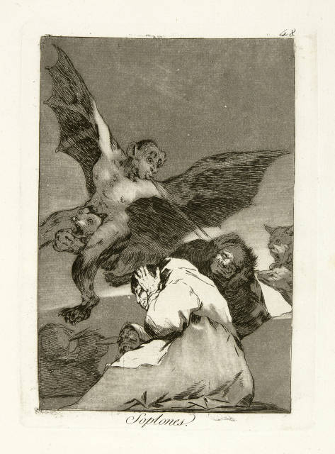 Francisco de Goya  : Soplones - Ohrenbläser - Tale-Bearers -  ..., 1797-1798, 1st edition from 1799