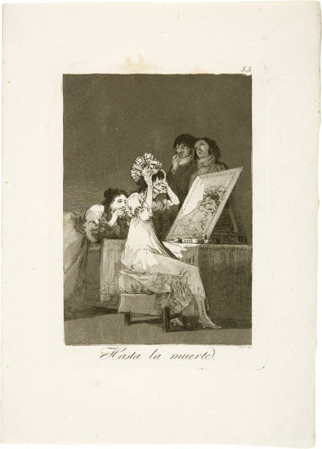 Francisco de Goya  : Hasta la muerte - Bis zum Tode - Until Death , 1796-1798, 1st edition from 1799