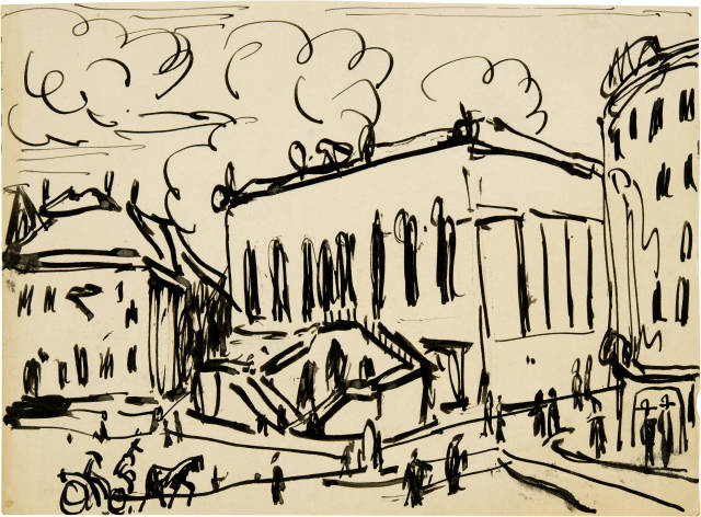 Ernst Ludwig Kirchner : Das Johanneum in Dresden, Around 1908-1909