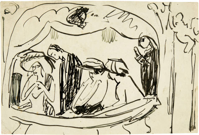 Ernst Ludwig Kirchner  : Die Loge , 1909-1910