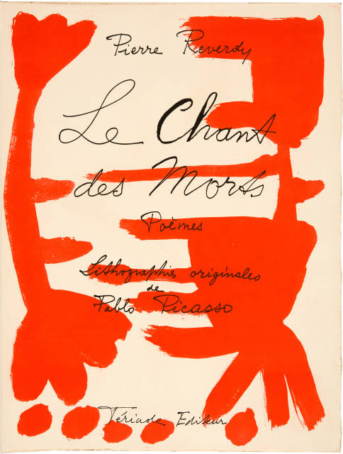 Pablo Picasso  : Pierre Reverdy. Le Chant des Morts. Poèmes.  ..., 1948 