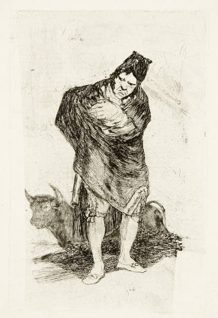 Francisco de Goya  : El embozado or El torero anciano -  Ein  ..., 1824-1828