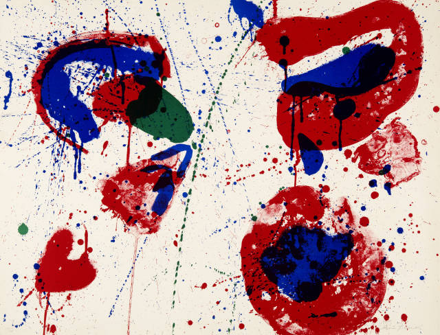 Vergrössern Sam Francis  : Hurrah for the Red, White and Blue. Variant  ..., 1961
