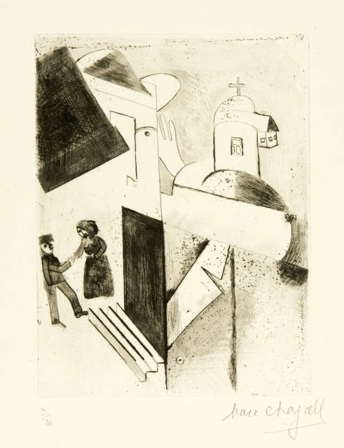 Marc Chagall  : Le salut - Der Gruss , 1922/1923 