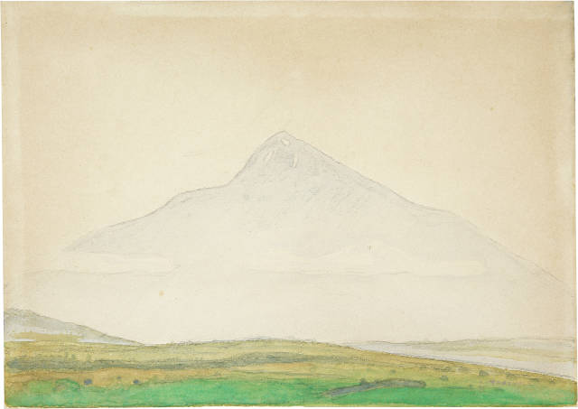Albert Trachsel : Berg mit Wolkenband, Around 1910