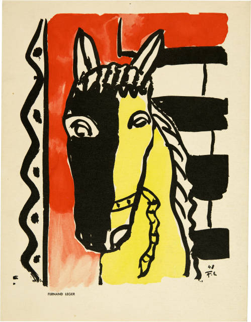 Fernand Léger : Cheval sur fond rouge, 1948/1951