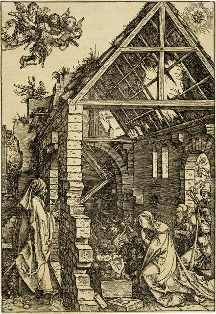 Albrecht Dürer : Die Geburt Christi (Anbetung der Hirten) - ..., 1502/1503
