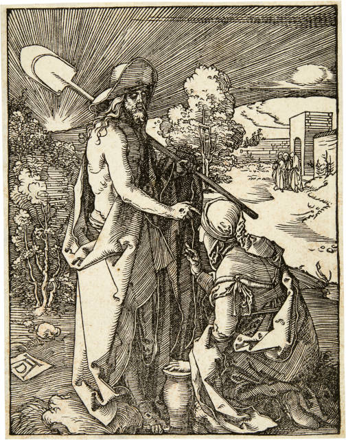 Albrecht Dürer : Christus erscheint Magdalena - Noli me ..., Circa 1510