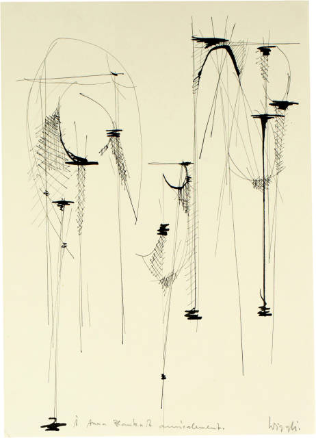 Oscar Wiggli  : Sammelnummer von 6 Zeichnungen , 1960-1981