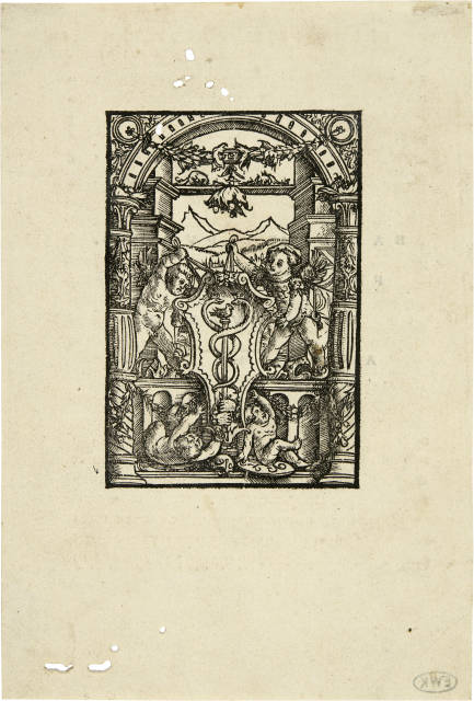 Ambrosius Holbein  : Das Signet des Basler Buchdruckers Johannes  ..., 1517