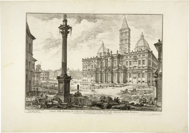 Giovanni Battista Piranesi  : Veduta della Basilica di S.ta Maria Maggiore  ...,  