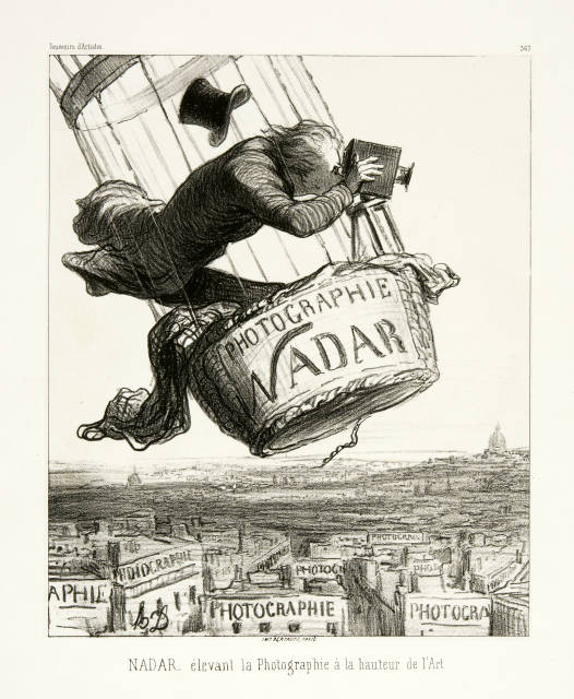 Honoré Daumier  : NADAR élevant la Photographie à la hauteur  ..., 1862 