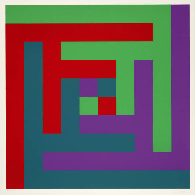 Richard Paul Lohse  : Fünfzehn systematische Farbreihen mit  ..., 1968 and 1967 respectively
