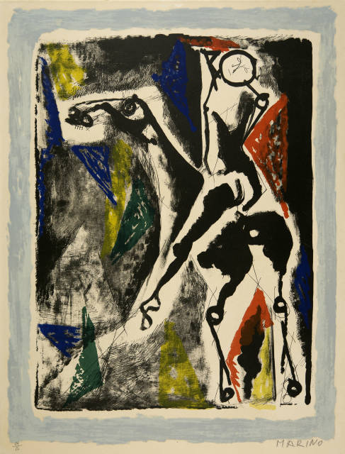 Marino Marini  : Acrobata (grigio-azzurro). - Reiter auf  ..., 1956 
