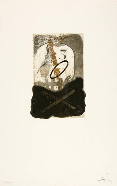 Antoni Tàpies  : Tête de mort et trois. - U no és ningù , 1976 bzw. 1979 