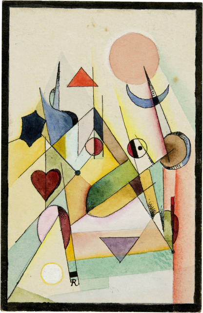 Hans Reichel  : Postkarte an Paul Klee , 1923