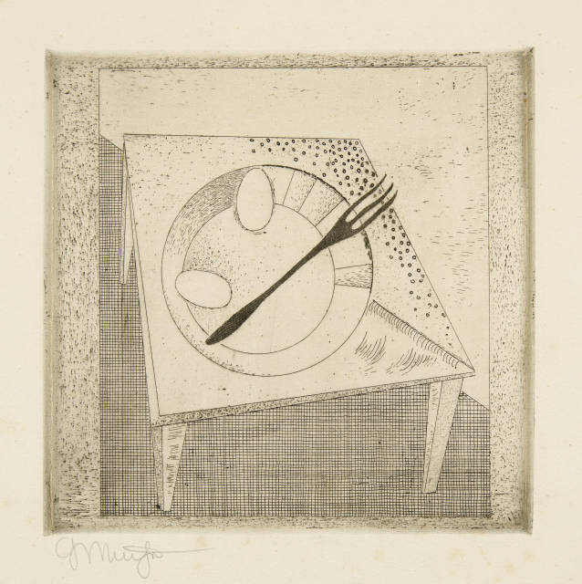 Georg Muche  : Auf dem Tisch , 1923