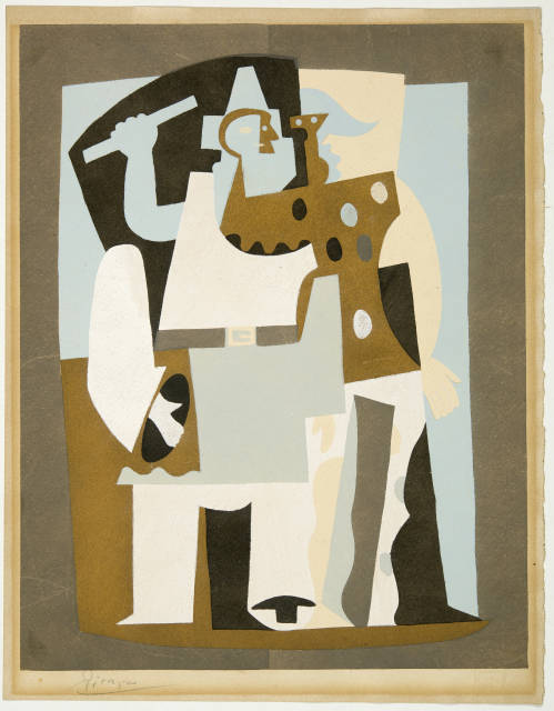 Pablo Picasso  : Pierrot et Arlequin , Around 1920