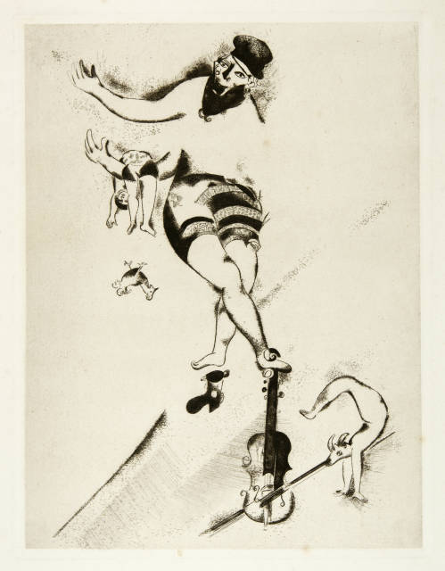 Marc Chagall : L'acrobate au violon, 1924