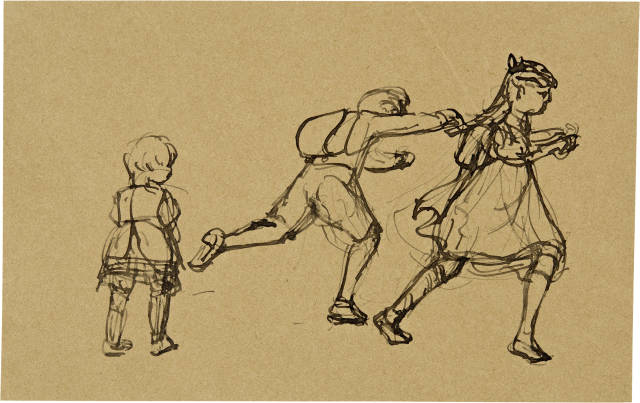 Albert Anker : Spielende Kinder,  