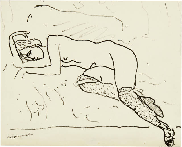 Albert Marquet : Nu endormi aux bas noirs, Around 1911