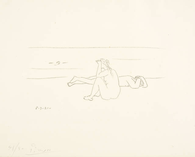 Pablo Picasso  : Sur la plage I (Deux nus) , Paris, 8 March 1921