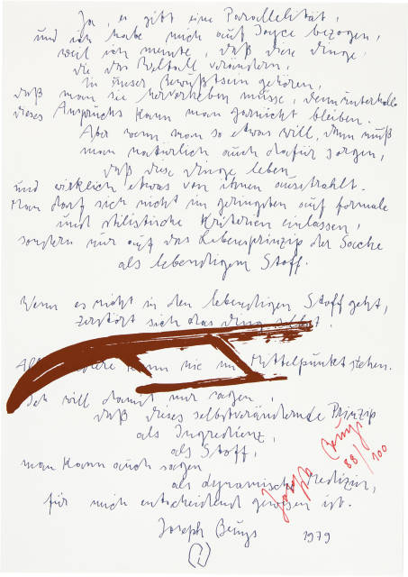 Joseph Beuys  : Joyce mit Schlitten , 1985 