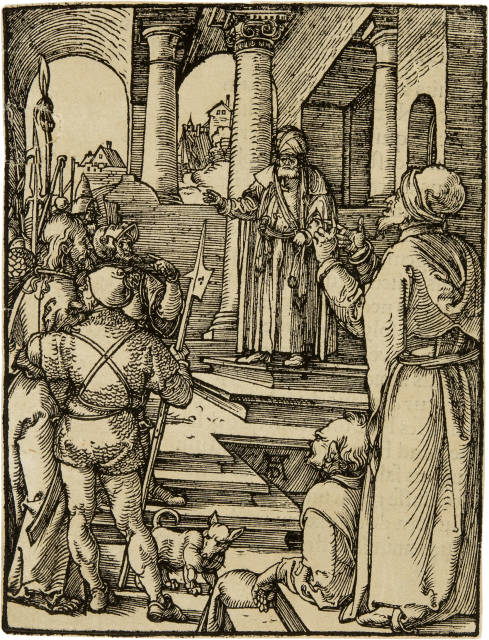 Albrecht Dürer : Christus vor Pilatus - Christ before Pilate, Circa 1508/1509