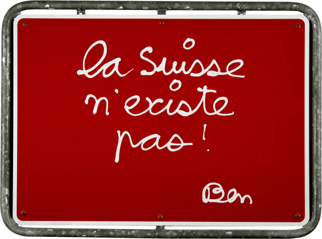 Ben Vautier  : La Suisse n’existe pas , 1991