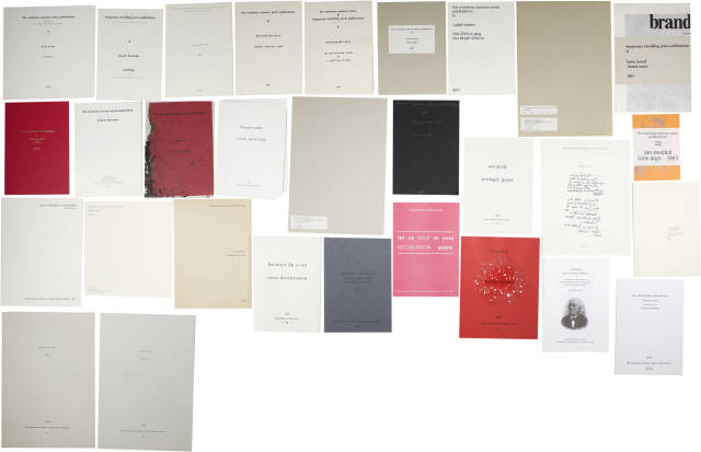 Herman de Vries  : the eschenau summer press & temporary  ..., 1975-1996