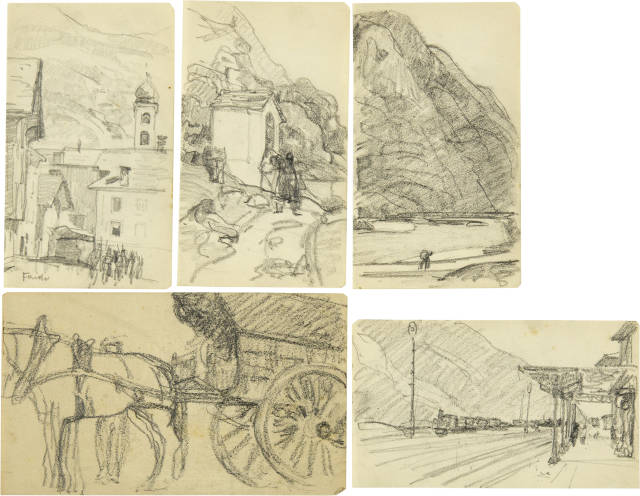 Alfred Marxer : Sammelnummer 5 Ansichten von Faido und ..., Around 1915
