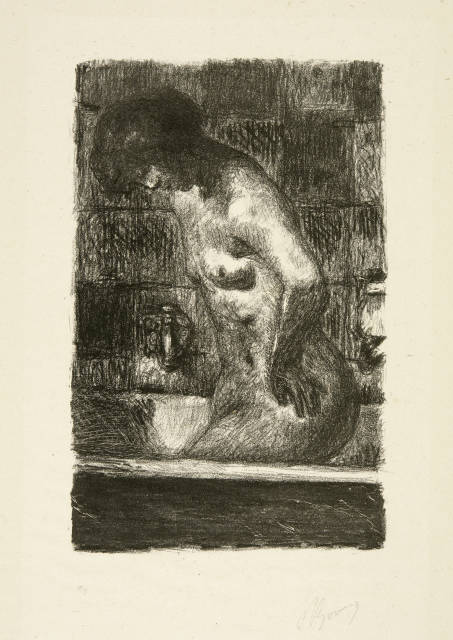 Pierre Bonnard  : Femme debout dans sa baignoire , 1925
