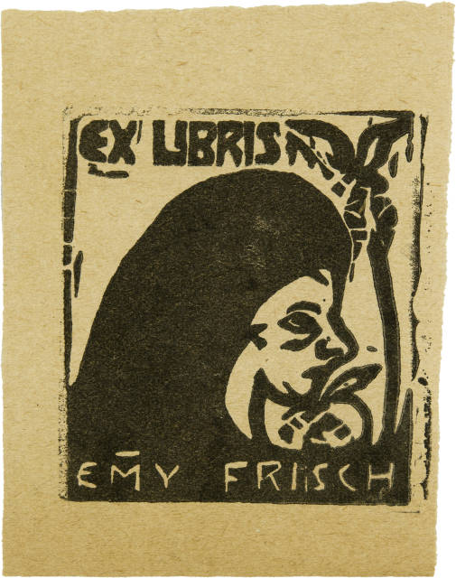 Ernst Ludwig Kirchner  : Exlibris Emmy Frisch , 1908-1909