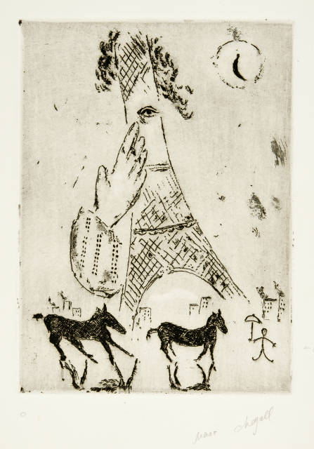 Marc Chagall  : La Tour Eiffel , 1943 